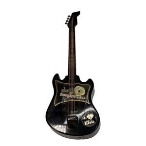 Elvis Guitar Shaped Music Box Spins & Plays the Tune Love Me Tender Working